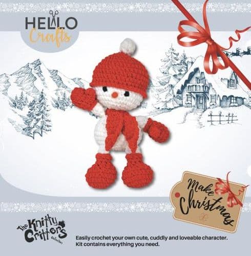 Knitty Critters - Big Christmas Amigurumi Crochet Kit - Twinkle Snowman