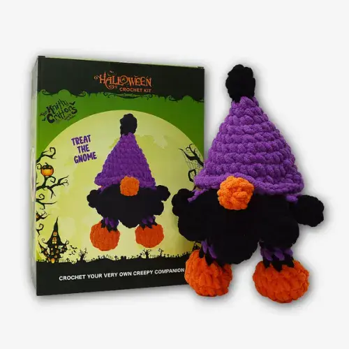Knitty Critters - Halloween Amigurumi Crochet Kit - Treat the Gnome
