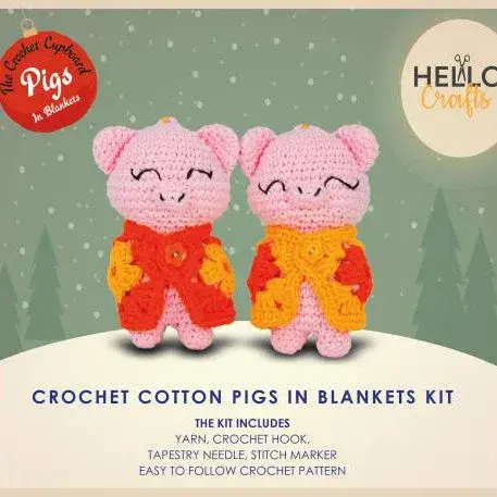 Knitty Critters - Pigs in Blanket Crochet Kit - Daisy and Duke