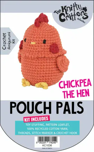 Knitty Critters - Pouch Pals - Chickpea the Hen