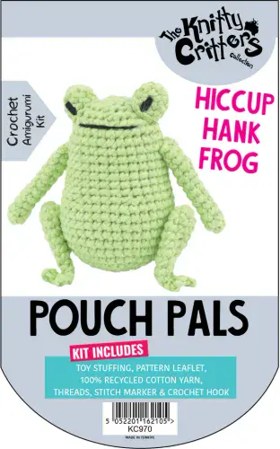 Knitty Critters - Pouch Pals - Hiccup Hank Frog