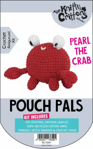 Knitty Critters - Pouch Pals - Pearl the Crab