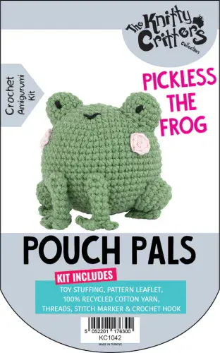 Knitty Critters - Pouch Pals - Pickles the Frog
