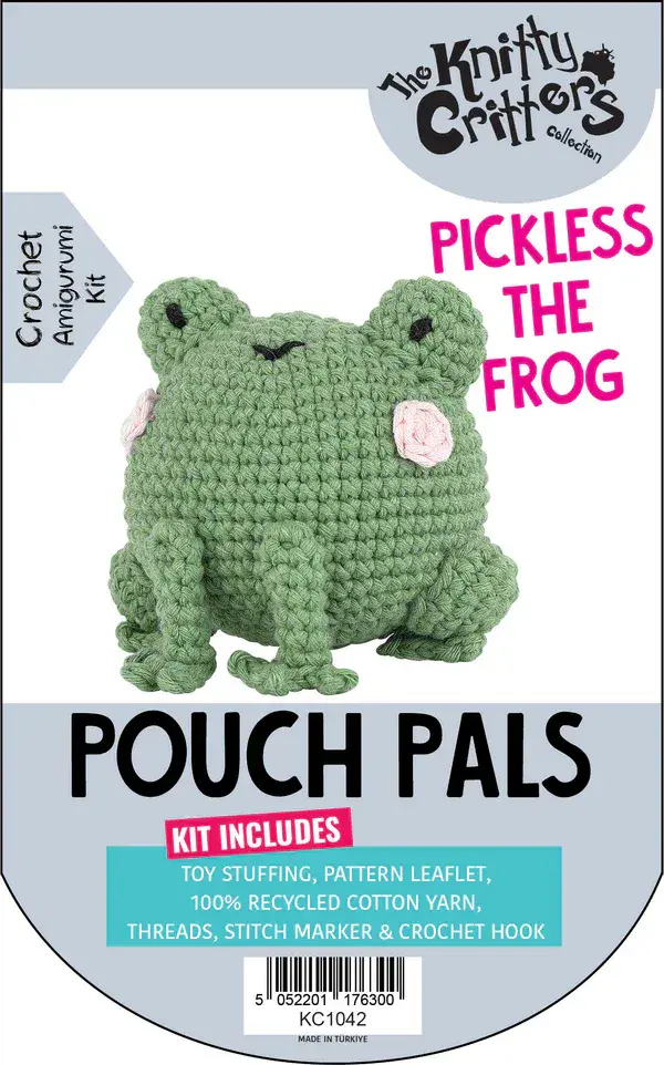 Knitty Critters - Pouch Pals - Pickles the Frog