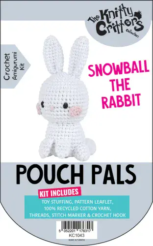 Knitty Critters - Pouch Pals - Snowball the Rabbit