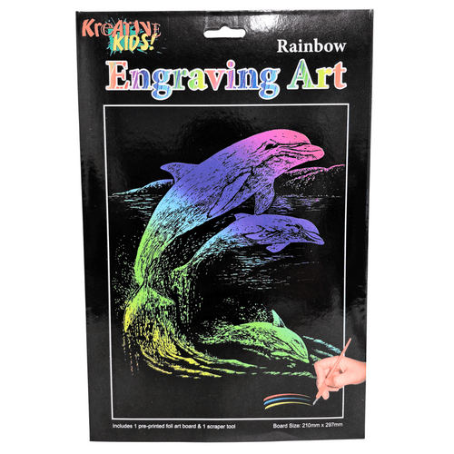 Large Rainbow Engraving Art