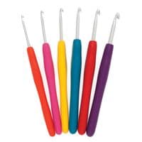 Milward Soft Grip Rainbow Crochet Hook Set (Pack of 6)