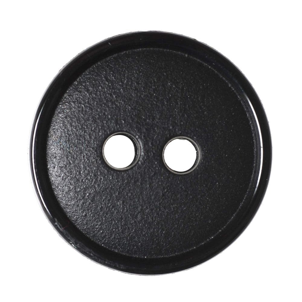 Narrow Rim 2 Hole Button Shiny/Matt - 15mm