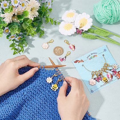 NBEADS  Bee & Flower Stich Markers - Set of 14 (W6.2B)