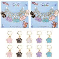 NBEADS Dog Paw Prints Stich Markers - Set of 10 (W3.9A)