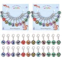 NBEADS Round Eye Charm Stich Markers - Set of 12 (W7.2B)