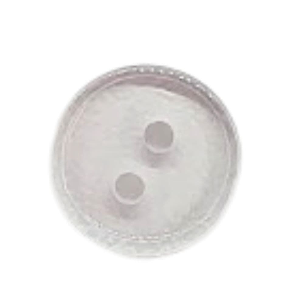 Plain Transparent 2 Hole Resin Button - 20mm - Transparent LA30 2