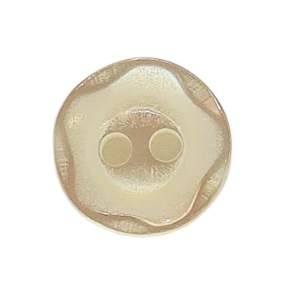 Sloped Button Polyester Scalloped Edge Button - 11mm