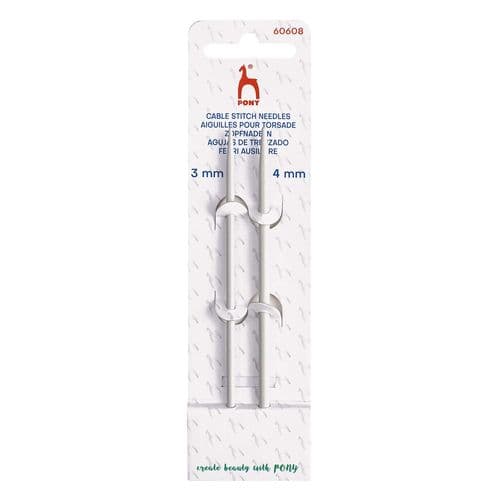 Pony Cable Needles for Sizes 3-4mm