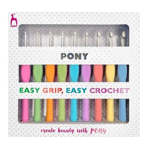Pony Easy Grip Easy Crochet Hook Set (Pack of 9)
