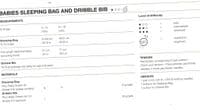 Rico Babies Sleeping Bag & Dribble Bib Knitting Pattern in Baby Dream Uni DK (1036)