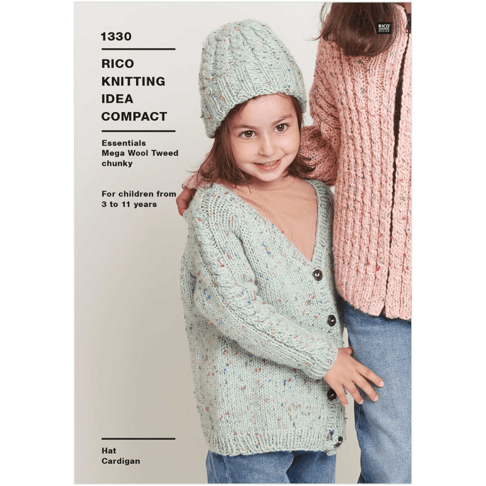 Rico Children s Hat & Cardigan Knitting Pattern in Essentials Mega Wool
