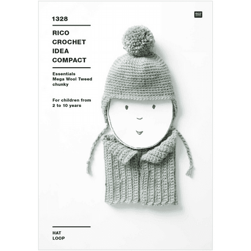Rico Children's Hat & Scarf Knitting Pattern in Essentials Mega Wool Tweed (1328)