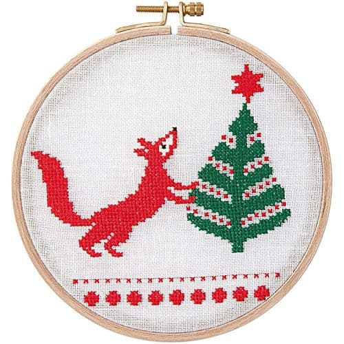 Rico Christmas Fox Cross Stitch Kit