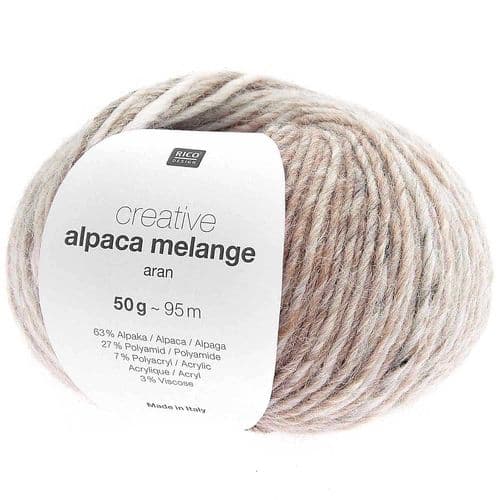 Rico Creative Alpaca Melange Aran - 50g - 6 Shades