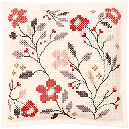 Rico Flower Tendril Felt Cushion Embroidery Kit