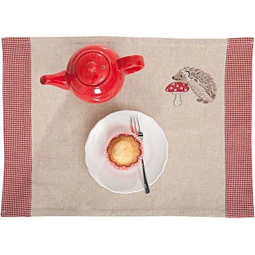 Rico Hedgehog & Mushroom Place Mat Embroidery Kit