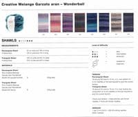 Rico Ladies Shawls Knitting Pattern in Melange Garzato Aran Wonderball (1136)