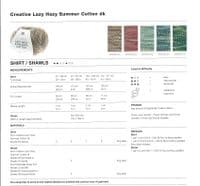 Rico Ladies Shirt / Shawl  Knitting Pattern in Lazy Hazy Summer Cotton DK (1268)