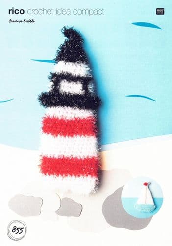 Rico Lighthouse & Boat Toy Crochet Pattern in Creative Bubble (855)