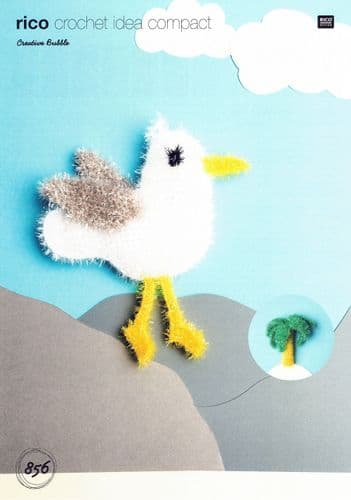 Rico Seagull & Palm Tree Toy Crochet Pattern in Creative Bubble (856)