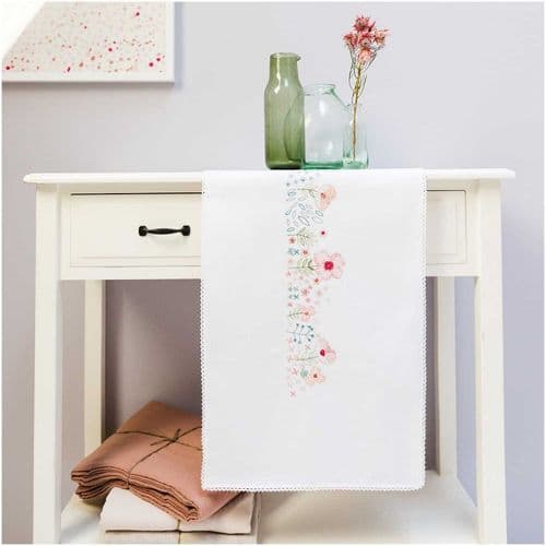 Rico Spring Flowers Table Runner Embroidery Kit