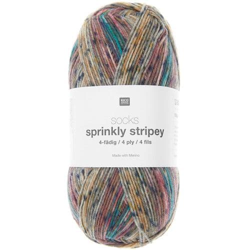 Rico Sprinkly Stripey 4ply - 100g - All Shades