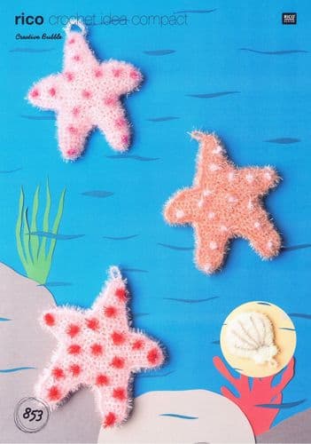 Rico Starfish & Shell Toy Crochet Pattern in Creative Bubble (853)