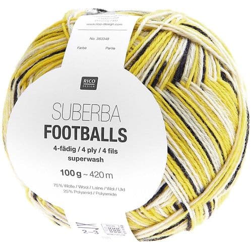 Rico Superba Footballs 4ply - 100g - 5 Shades