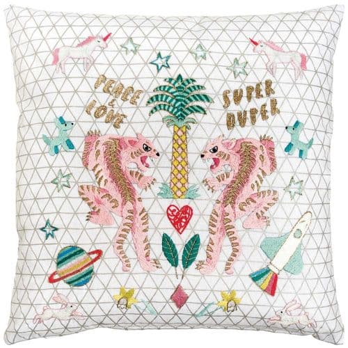 Rico Tiger Cushion Embroidery Kit