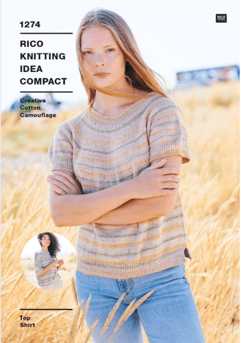 Rico Top & Shirt Knitting Pattern in Creative Cotton Camouflage (1274)