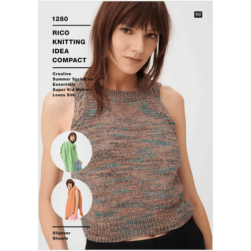 Rico Tops & Shawls Knitting Pattern in Creative Summer Sprinkles (1280)
