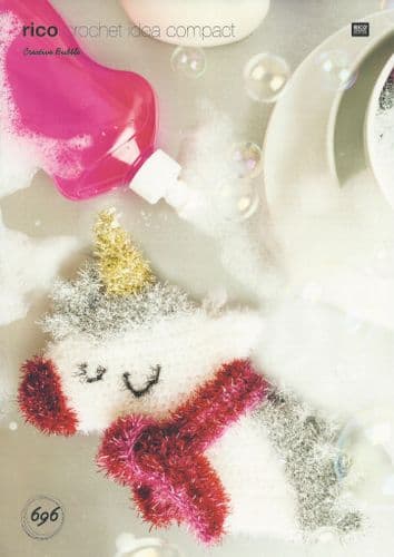 Rico Unicorn with Scarf Scrubby Crochet Pattern in Bubble DK (696)