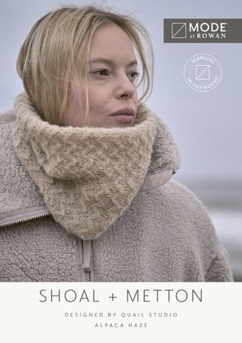 Rowan Ladies Shoal + Metton Cowl Knitting Booklet in Alpaca Haze (MIP10)