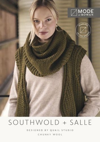 Rowan Ladies Southwood + Salle Scarf and Coat Knitting Booklet in Chunky Wool (MIP19)