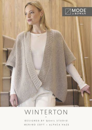 Rowan Ladies Winterton Poncho Knitting Booklet in Merino Soft & Alpaca Haze (MIP28)