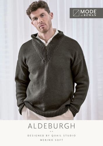 Rowan Mens Aldeburgh Jumper Knitting Booklet in Merino Soft (MIP26)