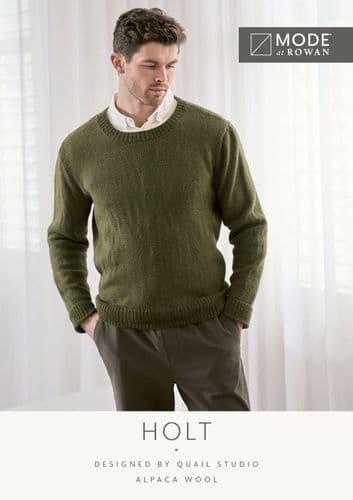 Rowan Mens Holt Sweater Knitting Booklet in Alpaca Wool (MIP16)