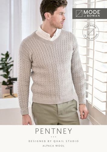 Rowan Mens Pentney Sweater Knitting Booklet in Alpaca Wool (MIP15)