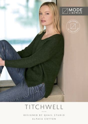 Rowan Mode Titchwell Sweater Knitting Booklet in Alpaca Cotton (MIP1)