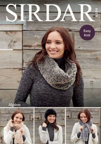Sirdar Accessories Knitting Pattern in Alpine Super Chunky (8206)