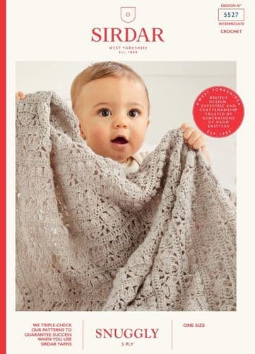 Sirdar Babies Blanket Crochet Pattern in Snuggly 3ply - 5527 PDF DOWNLOAD