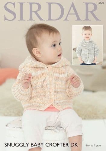 Sirdar Babies/Children's Jackets Knitting Pattern in Baby Crofter DK - 4670 PDF DOWNLOAD