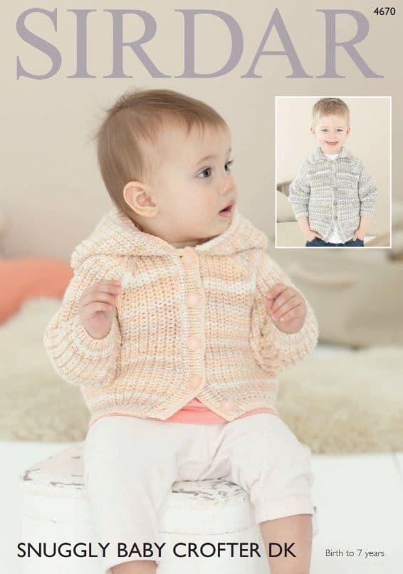 Sirdar Babies/Children s Jackets Knitting Pattern in Baby Crofter DK ...