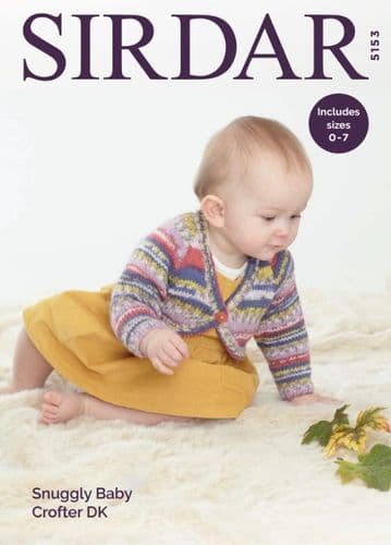 Sirdar Babies/Girls Boleros Knitting Pattern in Baby Crofter DK - 5153 PDF DOWNLOAD